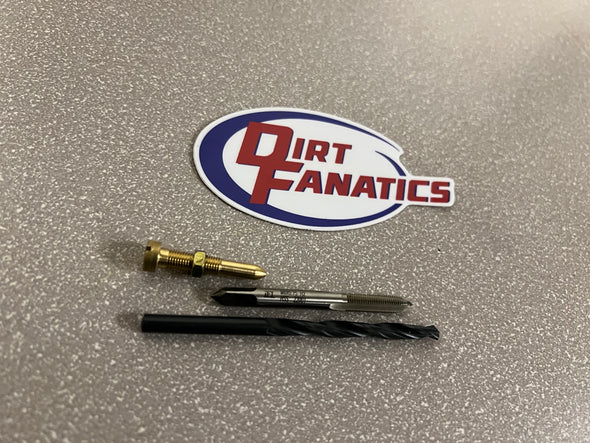 Dirt Fanatics Yamaha Blaster YFS200 Idle Adjustment Screws x2 w/ Tap & Drill Bit 1988-2006