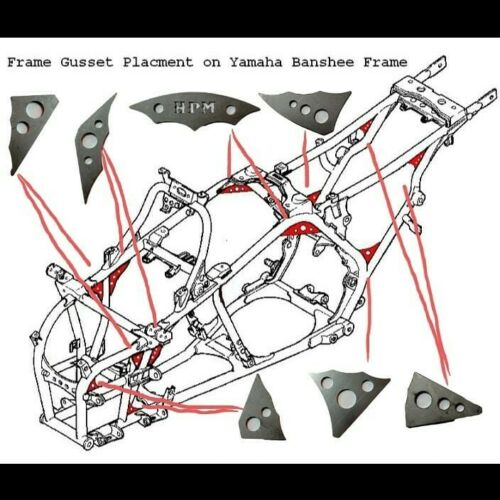 Yamaha Banshee HPM Frame Gusset Kit